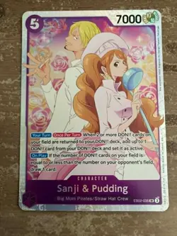 Sanji & Pudding EB02-035 SR One Piece TCG: Anime 25th Collection LP English - Image 1