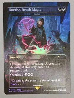 MTG x FINAL FANTASY SECRET LAIR - NOCTIS'S DEATH MAGIC #1870 RAINBOW FOIL - Image 1