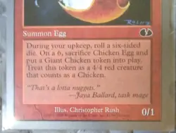 MTG Chicken Egg Unglued Card Never Played - Image 2
