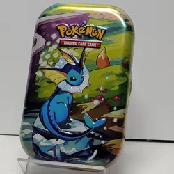 Pokemon Prismatic Evolutions Mini Tin Vaporeon EMPTY NO CARDS - Image 1