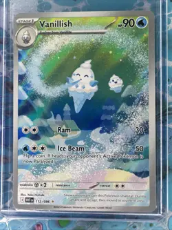 Pokemon TCG Vanillish White Flare Holo Card Illustration Rare 112/086 NM - Image 1