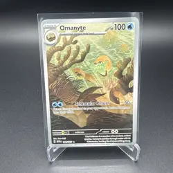 Pokemon TCG Omanyte Scarlet Violet-151 Holo Illustration Rare Card 180/165 NM - Image 3