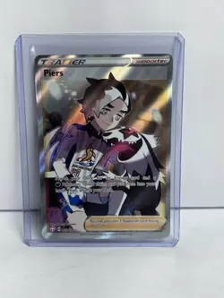 Pokemon TCG Piers Full Art Trainer Ultra Rare Holo Card 069/072 Shining Fates - Image 1