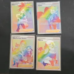 Pokemon TCG Trainer Holo Full Art English 4-Card Lot Flannery Lance Melony MFS - Image 1