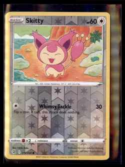 Pokemon Skitty 210/264 Fusion Strike Reverse H0l0 2 card lot Reverse 2 card lot - Image 1