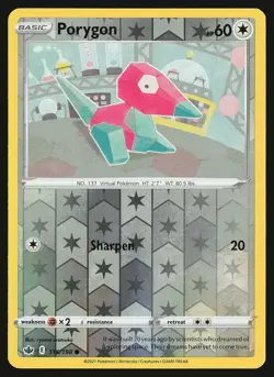 SWSH06: Chilling Reign Porygon #116/198 Reverse Holo Pokemon Card - Image 1