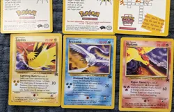 Pokemon TCG Legendary Birds Promo Card Lot Zapdos Articuno Moltres Nintendo 1999 - Image 1