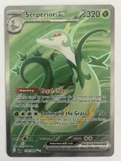 Serperior ex 156/086 BLK EN Ultra Rare Full Art Scarlet Violet Pokemon Card NM - Image 1