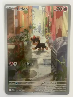 Litleo 139/132 Illustration Rare Mega Evolution Pokemon TCG Full Art Card NM - Image 1