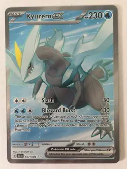 Kyurem ex 157/086 Black Bolt Ultra Rare Full Art Pokemon TCG Holo Card NM - Image 1