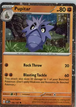 Pupitar - (Cosmos Holo) 106/197 Holo Uncommon Miscellaneous Cards & Products NM - Image 1