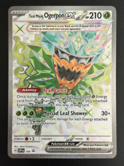 Teal Mask Ogerpon ex - 166 Holo Ultra Rare SV: Scarlet & Violet Promo Cards NM - Image 1