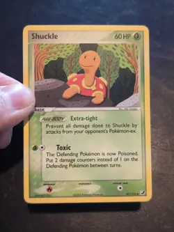 POKEMON TCG UNCOMMON CARD SHUCKLE 47/115 EX UNSEEN FORCES NM/VLP - Image 1
