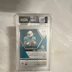 Panini 2020 Mosaic Rookies Tua Tagovailoa Green Mosaic Prizm #203 PSA 10 - Image 2