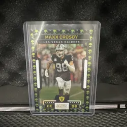 Panini Score 2023 Maxx Crosby Parallel/Variety Alien #139 Las Vegas Raiders NFL - Image 1