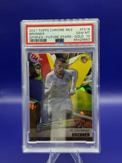 Topps 2021 Chrome MLS Brenner Future Stars Gold #FS-18 /50 PSA 10 FC CIN - Image 1