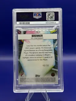 Topps 2021 Chrome MLS Brenner Future Stars Gold #FS-18 /50 PSA 10 FC CIN - Image 2
