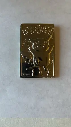 Pikachu Pokemon Card 23k Gold Plated Limited Edition Burger King 1999 Nintendo - Image 1