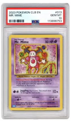 Pokemon TCG Mr. Mime PSA 10 013/034 Trading Card Game Classic Holo EN - Image 1