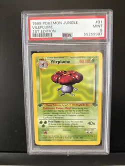 🌟 PSA 9 MINT 🌟 1999 Pokemon 1st Edition Jungle Vileplume #31 Vintage Card - Image 1