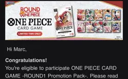 Round 1 One Piece Card Game Promotional Pack - English Presale ALL 10 packs - Image 1
