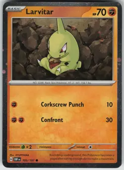 Larvitar - (Cosmos Holo) 105/197 Holo Common Miscellaneous Cards & Products NM - Image 1