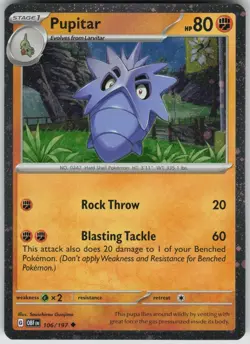 Pupitar - (Cosmos Holo) 106/197 Holo Uncommon Miscellaneous Cards & Products NM - Image 1