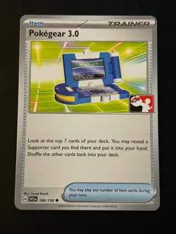 Pokegear 3.0 186/198 Normal Common Prize Pack Series Cards NM - Image 1