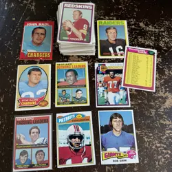 1970s Topps Lot Of 100 Vintage Football Cards - Image 1