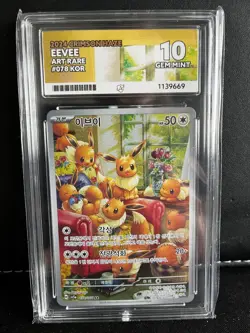Pokemon TCG ACE 10 Eevee Art Rare Crimson Haze 078/066 Korean graded card - Image 1
