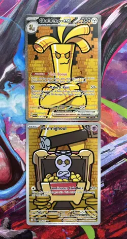 Gholdengo ex 252/182 & Gimmighoul 198/182 - Paradox Rift - Pokemon TCG - Image 1