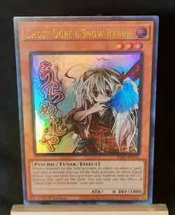 Yu-Gi-Oh! Ghost Ogre & Snow Rabbit *ULTRA RARE (STAMP)* RA05-EN131 1st Ed NM/M - Image 1
