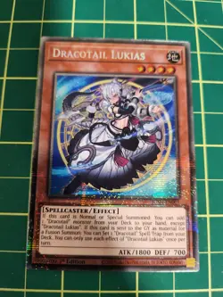 Dracotail Lukias (Starlight Rare) JUSH-EN001 Justice Hunters 1st Ed LP - Image 1