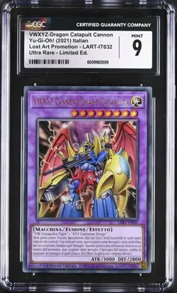 VWXYZ-Dragon Catapult Cannon Yugioh Italian LART-IT032 Ultra Rare CGC 9 - Image 1