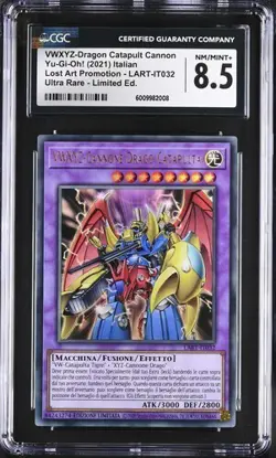 VWXYZ-Dragon Catapult Cannon Yugioh Italian LART-IT032 Ultra Rare CGC 8.5 - Image 1