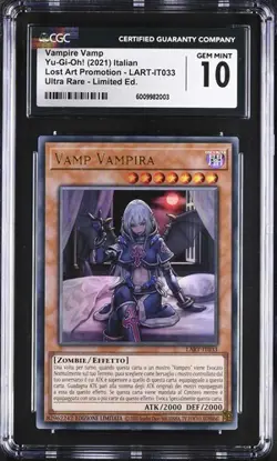 Vampire Vamp Yugioh Italian LART-IT033 Ultra Rare Limited Edition CGC 10 - Image 1