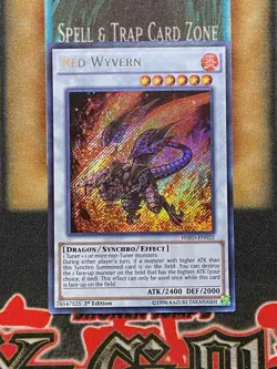 Yugioh Red Wyvern HSRD-EN022 Secret Rare 1st Ed LP - Image 1