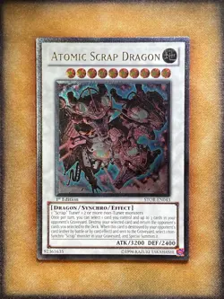 Yugioh Atomic Scrap Dragon STOR-EN043 Ultimate Rare 1st Ed NM - Image 1