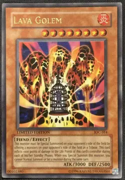 Yugioh Lava Golem Limited Edition Ultra Rare IOC-SE4 LP - Image 1