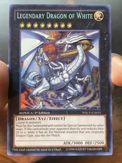 Yugioh NM Legendary Dragon of White WSUP-EN051 World Superstars 1st Edition - Image 1