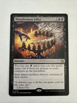 Blasphemous Edict 4X Play Set of 4 Foundations FREE SHIPPING MTG - Image 1