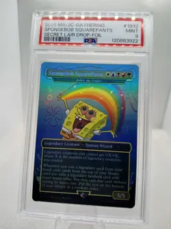 2025 MAGIC THE GATHERING SPONGEBOB SQUAREPANTS PSA 9 MINT SECRET LAIR DROP FOIL - Image 1