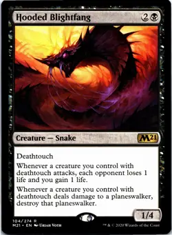 Hooded Blightfang (104) - Normal - Core Set 2021 (M21) - NM - Image 1