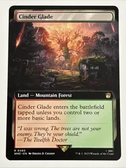 MTG Universes Beyond: Doctor Who Cinder Glade Extended Art 0485 NM Rare - Image 1