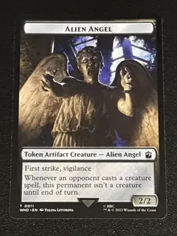 MTG Universes Beyond: Doctor Who Alien Angel/Cyberman Double-Sided Token 11/24 - Image 1