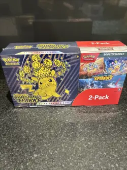 Pokemon Surging Sparks ETB with Booster Bundle Costco 2-Pack - Image 1