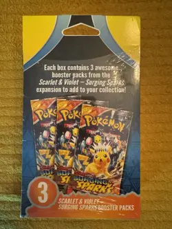 Pokemon Scarlet & Violet Surging Sparks Booster Packs 3-Pack Box English Sealed - Image 3