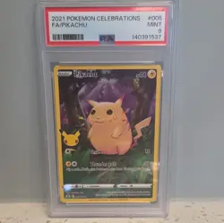 The Pokemon Company Pikachu 005/025 Celebrations Full Art Holo PSA 9 EN 60HP - Image 1