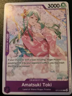 Amatsuki Toki OP13-060 Common Carrying On His Will One Piece Card Game - Image 1