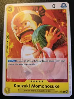 Kouzuki Momonosuke OP13-105 Common Carrying On His Will One Piece Card Game - Image 1